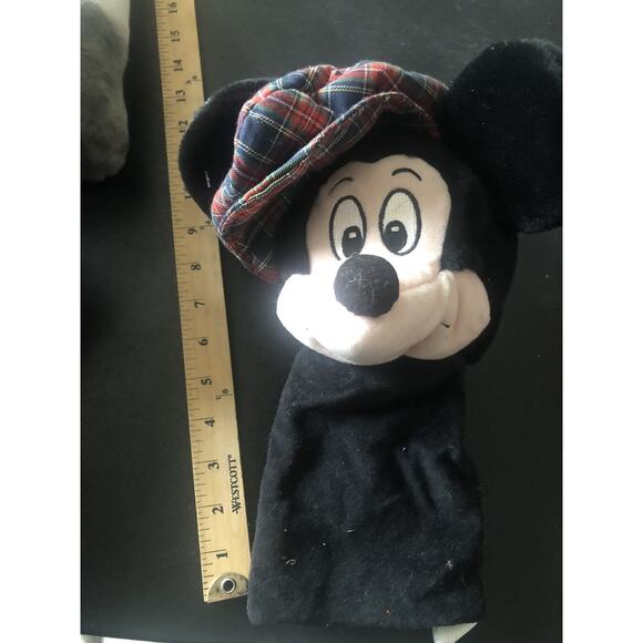 Vtg Disney Store Mickey Mouse w/ Plaid Hat Golf Club Cover 12" Driver Headcover - Picture 5 of 6